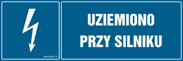 HH050 Uziemiono przy silniku - arkusz 8 naklejek - arkusz 8 naklejek