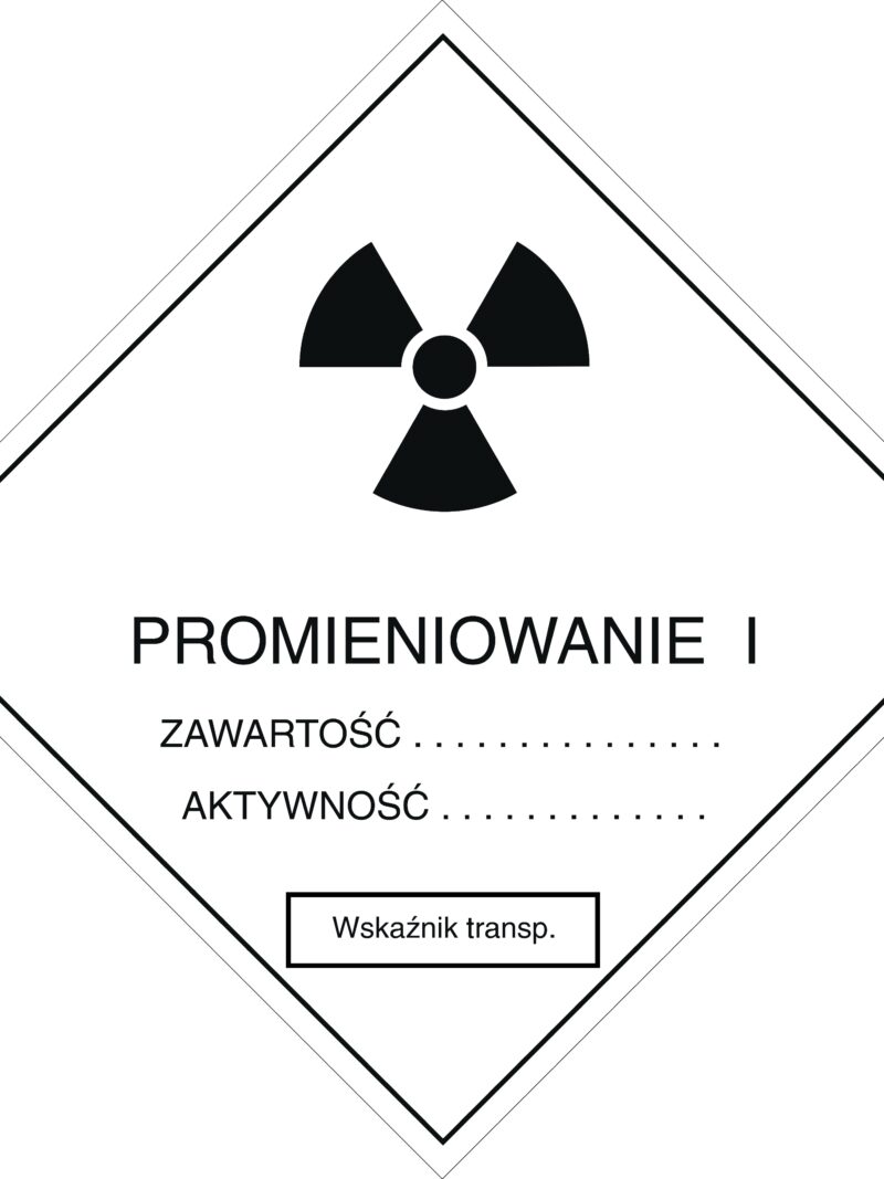 KA003 Znak ostrzegawczy do oznakowania przesyłek transportowych kategorii I