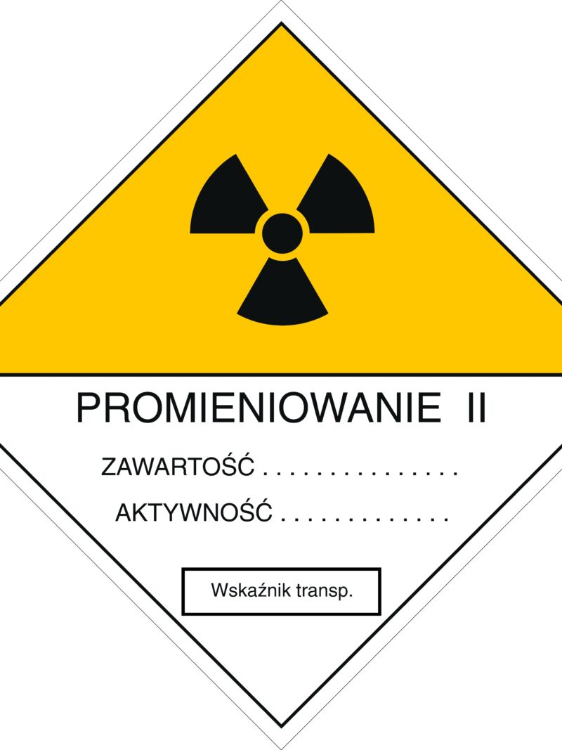 KA004 Znak ostrzegawczy do oznakowania przesyłek transportowych kategorii II