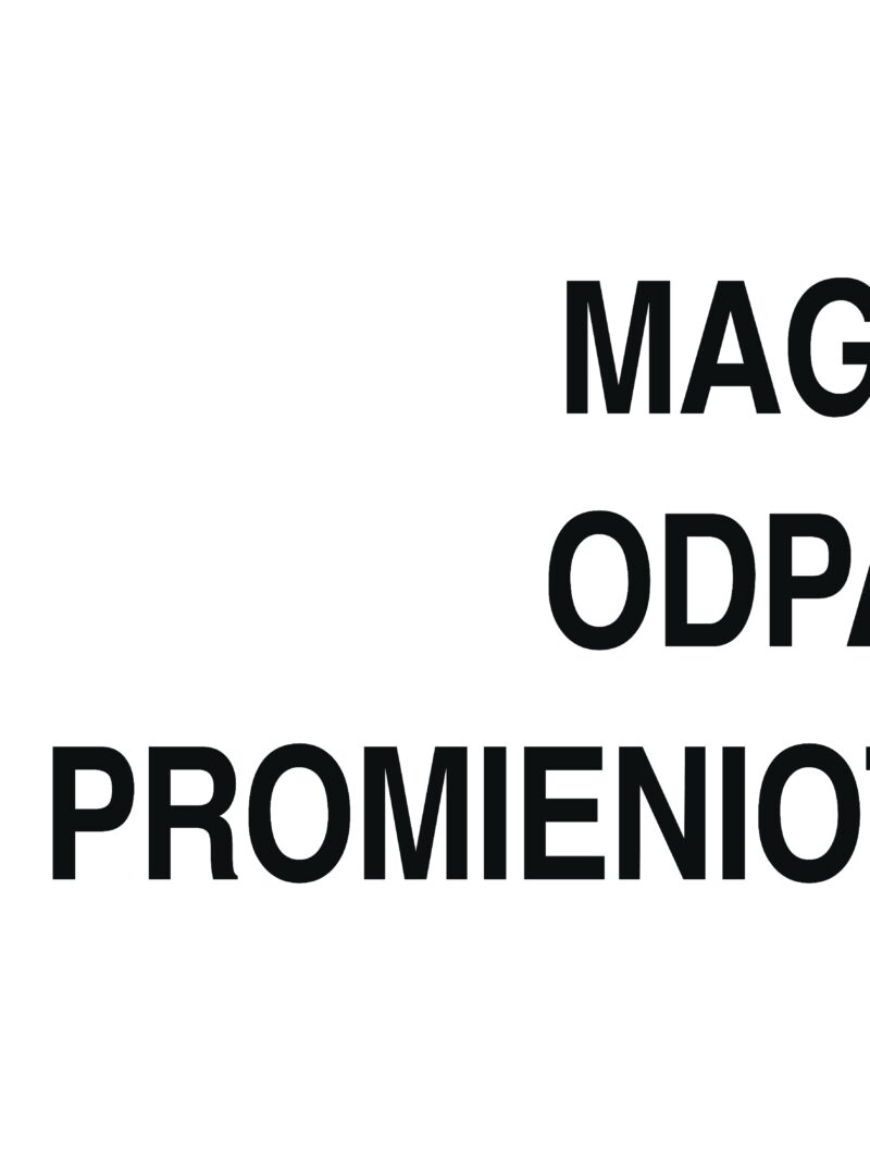 KA012 Znak ostrzegawczy do oznakowania magazynu odpadów promieniotwórczych