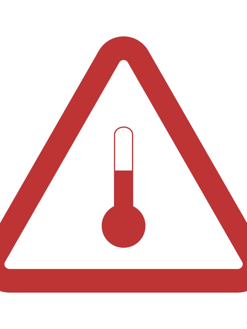 MA008 Oznakowanie dla materiałów o podwyższonej temperaturze - arkusz 12 naklejek