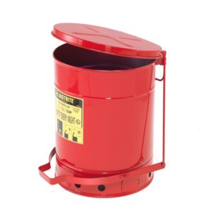Kosz na odpady łatwopalne Justrite, fi 355x465 mm, 38 L