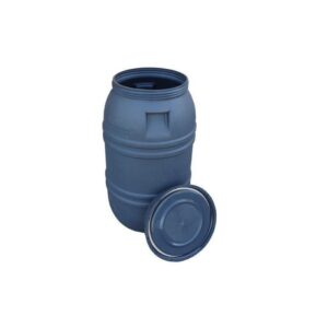 Beczka plastikowa z pokrywą zakręcaną 120L szeroki wlew 365mm szara