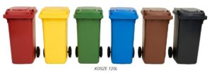 Pojemnik na odpady komunalne 120l segragacja