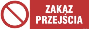 NC122 Zakaz przejścia