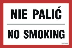 ND018 Nie palić / No smoking