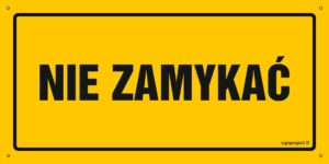 OA188 Nie zamykać