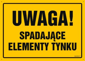 OA029 Uwaga! Spadające elementy tynku