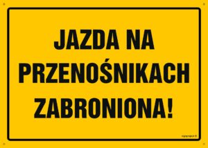OA045 Jazda na przenośnikach zabroniona