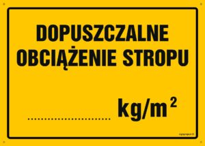 OA056 Dopuszczalne obciążenie stropu