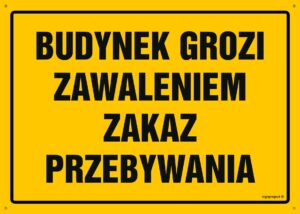 OA057 Budynek grozi zawaleniem - zakaz przebywania