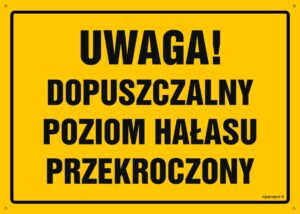 OA060 Uwaga! Dopuszczalny poziom hałasu przekroczony