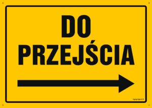 OA083 Kierunek do przejścia - w prawo