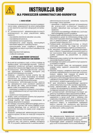 IAA08 Ogólna instrukcja BHP dla pomieszczeń administracyjno-biurowych