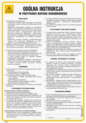 IAA29 Ogólna instrukcja w przypadku napadu rabunkowego