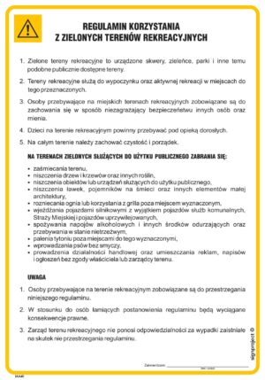 IAA40 Regulamin korzystania z zielonych terenów rekreacyjnych