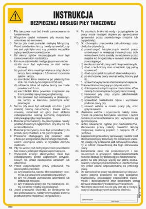 IAB02 Instrukcja bezpiecznej obsługi piły tarczowej