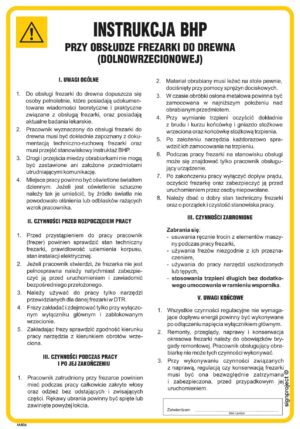 IAB06 Instrukcja BHP przy obsłudze frezarki do drewna (dolnowrzecionowej)