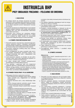 IAB08 Instrukcja BHP przy obsłudze frezarki - felcarki do drewna