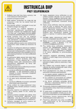 IAC01 Instrukcja BHP przy szlifierkach