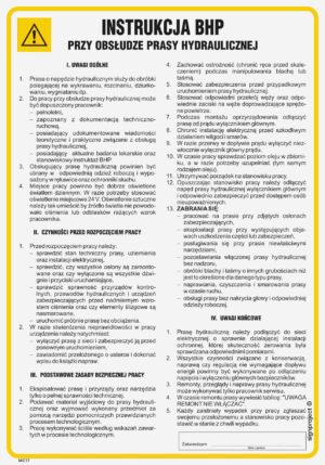IAC17 Instrukcja BHP przy obsłudze prasy hydraulicznej
