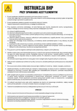 IAC18 Instrukcja BHP przy spawaniu acetylenowym