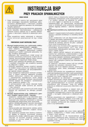 IAC33 Ogólna instrukcja BHP przy pracach spawalniczych