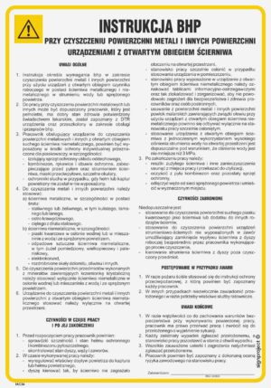 IAC34 Instrukcja BHP przy czyszczeniu powierzchni metali i innych powierzchni urządzeniami z otwartym obie