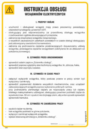 IAE01 Instrukcja obsługi wciągników elektrycznych