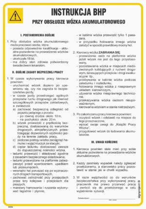 IAE04 Instrukcja BHP przy obsłudze wózka akumulatorowego