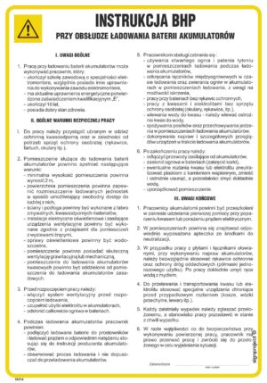 IAE14 Instrukcja BHP przy obsłudze ładowania baterii akumulatorów