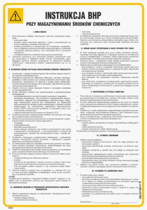 IAE25 Instrukcja BHP przy magazynowaniu środków chemicznych