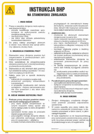 IAF03 Instrukcja BHP na stanowisku zbrojarza