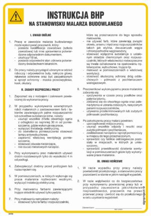 IAF05 Instrukcja BHP na stanowisku malarza budowlanego