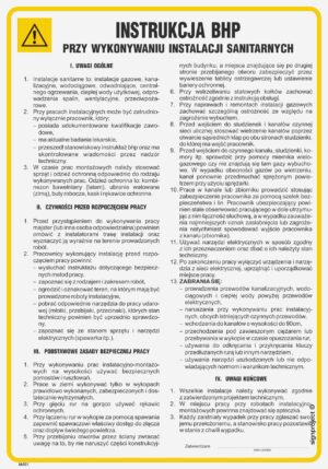 IAF11 Instrukcja BHP przy wykonywaniu instalacji sanitarnych
