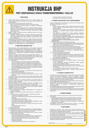 IAF16 Instrukcja ogólna BHP stacji transformatorowej 15/0