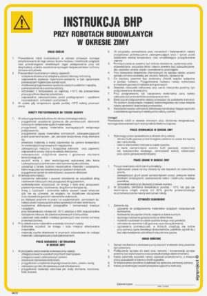 IAF27 Instrukcja BHP przy robotach budowlanych w okresie zimy