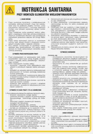 IAF28 Instrukcja sanitarna przy montażu elementów wielkowymiarowych