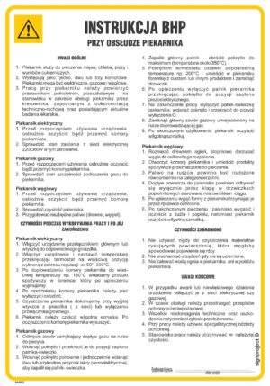 IAG01 Instrukcja BHP przy obsłudze piekarnika