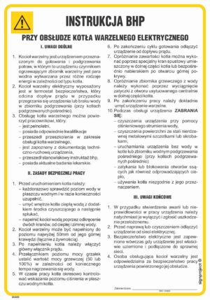 IAG03 Instrukcja BHP przy obsłudze kotła warzelnego elektrycznego