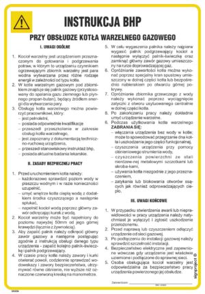 IAG04 Instrukcja BHP przy obsłudze kotła warzelnego gazowego