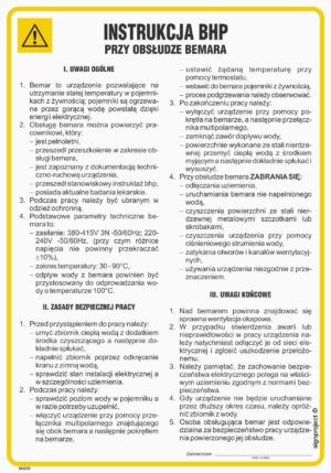 IAG10 Instrukcja BHP przy obsłudze bemara