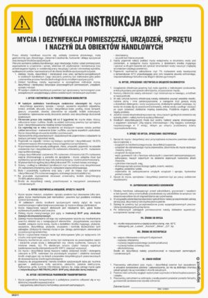 IAG11 Ogólna instrukcja BHP mycia i denzynfekcji pomieszczeń, urządzeń, sprzętu i naczyń dla obiektów handlowych