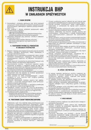 IAG22 Instrukcja BHP w zakładach spożywczych