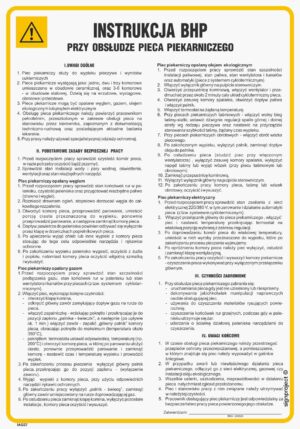 IAG27 Instrukcja BHP przy obsłudze pieca piekarniczego