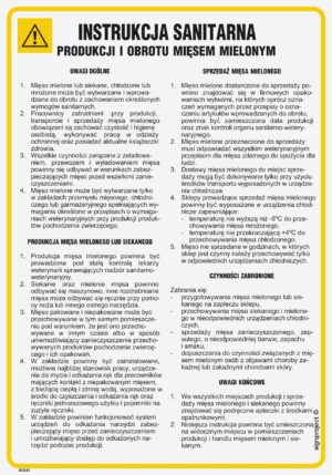 IAG41 Instrukcja sanitarna produkcji i obrotu mięsem mielonym