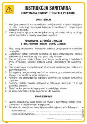IAG50 Instrukcja sanitarna utrzymania higieny otoczenia piekarni