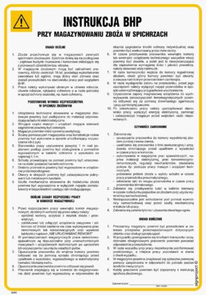IAI03 Instrukcja BHP przy magazynowaniu zboża w spichrzach