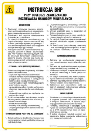 IAI05 Instrukcja BHP przy obsłudze zawieszanego rozsiewacza nawozów mineralnych
