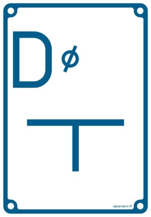 JB003 Tablica orientacyjna dla zasuwy na połączeniu